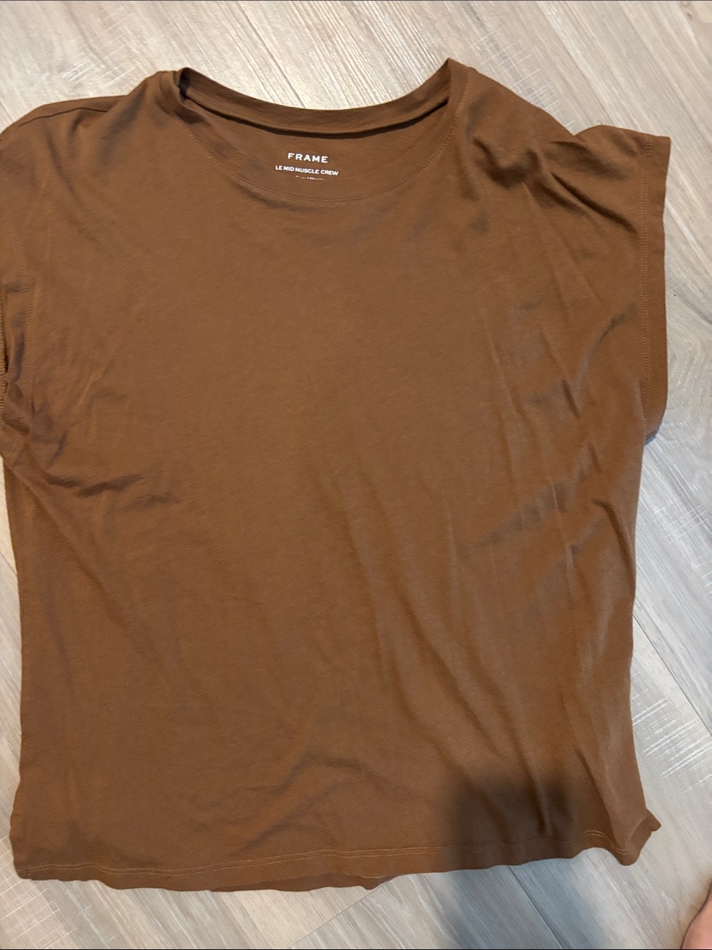 Frame Denim Chestnut Crewneck Muscle Tee